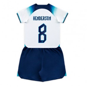 Engleska Jordan Henderson #8 Domaci Dres za Dječji SP 2022 Kratak Rukavima (+ kratke hlače)